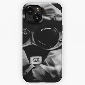 Dark Grey Cp Company Design Artowork Football Hooligan Fashion Fight Clobber iPhone 15 Slim Phone Case Cover