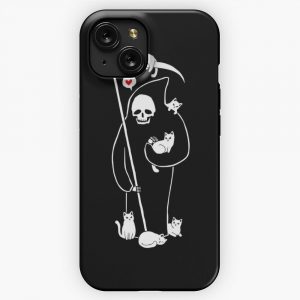 Death Is A Cat Person iPhone 15 Slim Phone Case Cover