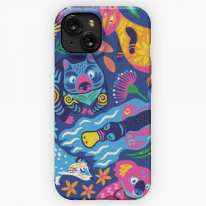Decorative Australian Animals iPhone 15 Slim Phone Case Cover