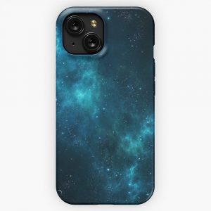 Deep Space Galaxy Blue Iphone Samsung iPhone 15 Slim Phone Case Cover