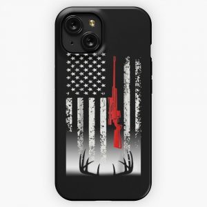 Deer Hunting Usa Flag Vintage iPhone 15 Slim Phone Case Cover