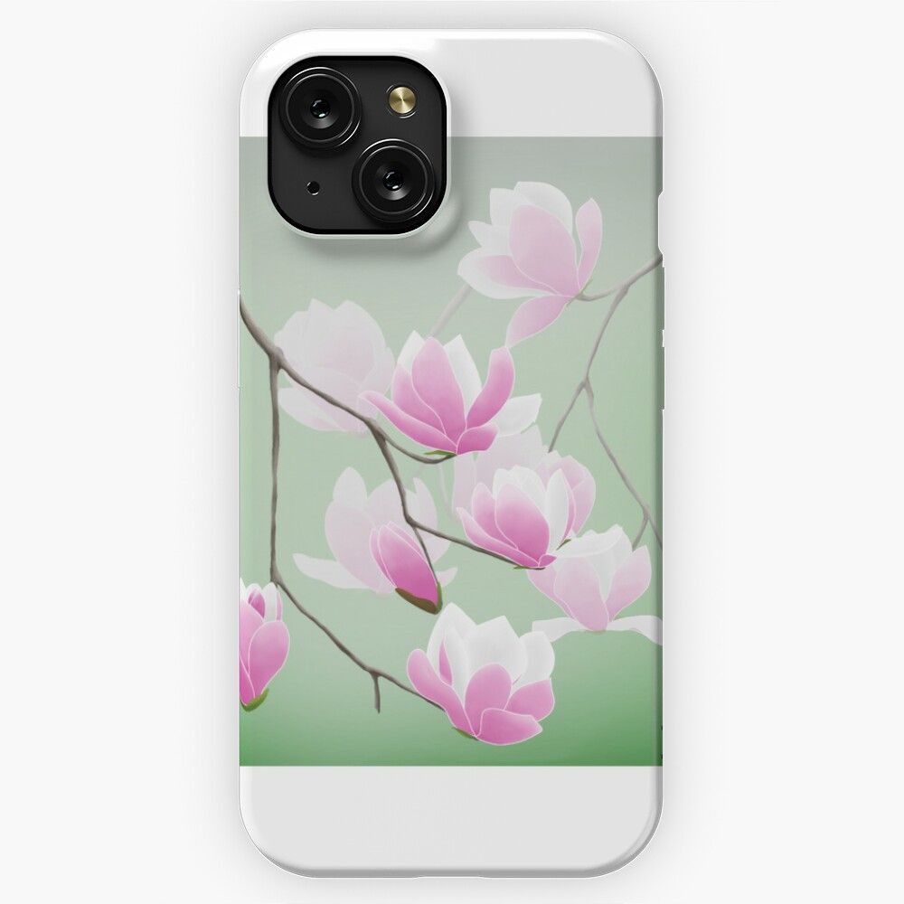 Delicate Magnolias iPhone 15 Slim Phone Case Cover