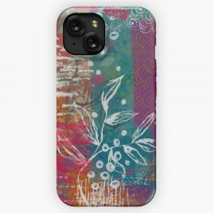 Digital Inky Abstract Painting iPhone 15 Slim Phone Case Cover