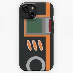 Digivice Burst Black And Orange Version iPhone 15 Slim Phone Case Cover