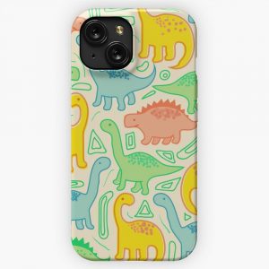 Dinosaur Party iPhone 15 Slim Phone Case Cover