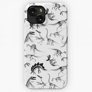 Dinosaur Skeleton Diagrams iPhone 15 Slim Phone Case Cover