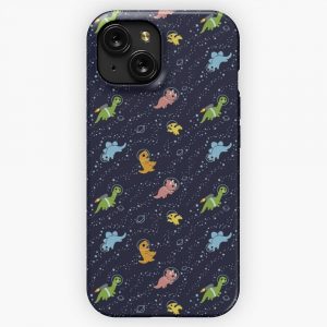 Dinosaurs In Space Pattern 2 iPhone 15 Slim Phone Case Cover