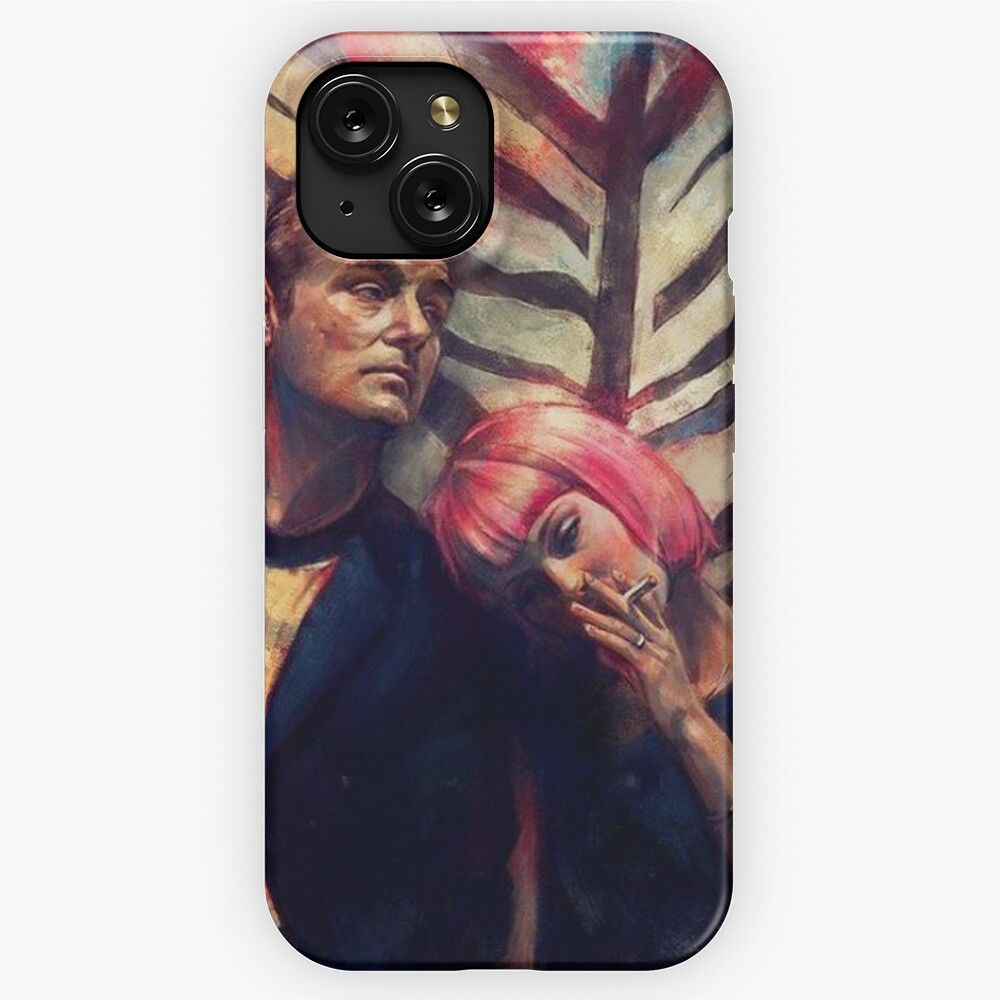 Distorted Lost In Translation Print iPhone 15 Slim Phone Case Cover
