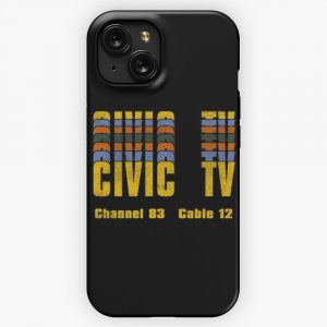 Distressed Civic Tv Logo Channel 83 Cable 12 iPhone 15 Slim Phone Case Cover