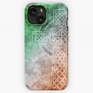 Distressed Irish Celtic Cross iPhone 15 Slim Phone Case Cover