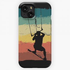 Distressed Kite Surf Freestyle For Wind Surf Lovers Summer iPhone 15 Slim Phone Case Cover