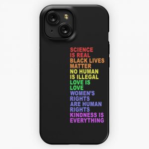 Distressed Science Is Real Black Lives Matter Lgbt Pride iPhone 15 Slim Phone Case Cover