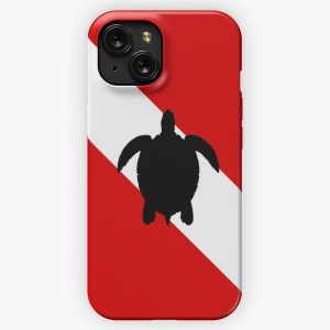Diving Flag Sea Turtle iPhone 15 Slim Phone Case Cover