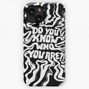 Do You Know Who You Are Black White iPhone 15 Slim Phone Case Cover