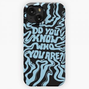 Do You Know Who You Are Blue Black iPhone 15 Slim Phone Case Cover