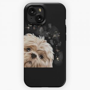 Dog Curious Shih Tzu iPhone 15 Slim Phone Case Cover