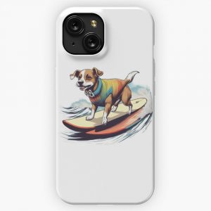 Dog On Surfboard 4 iPhone 15 Slim Phone Case Cover
