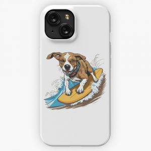 Dog On Surfboard 5 iPhone 15 Slim Phone Case Cover