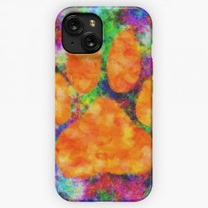 Dog Paw Print Watercolor iPhone 15 Slim Phone Case Cover