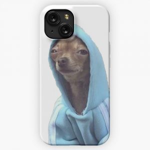Dog Wearing A Hoodie iPhone 15 Slim Phone Case Cover