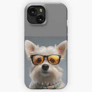 Dog Wearing Sun Glasses iPhone 15 Slim Phone Case Cover