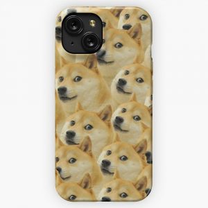 Doge Wow Pattern Shiba Inu Doggo Dog Meme Montage Hd High Quality Online Store iPhone 15 Slim Phone Case Cover