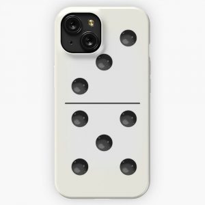 Domino White iPhone 15 Slim Phone Case Cover