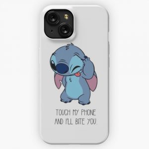 Dont Touch My Or I Ll Bite You Stitch iPhone 15 Slim Phone Case Cover