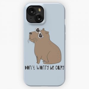 Dont Worry Be Capy Awesome Cute Capybara Gift iPhone 15 Slim Phone Case Cover