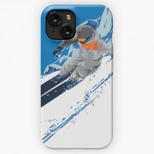 Downhill Skiing Snow Skier Ski Winter Sports iPhone 15 Slim Phone Case Cover