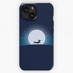 Doxie On The Moon iPhone 15 Slim Phone Case Cover