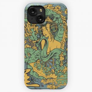 Dragon And Woman Japan iPhone 15 Slim Phone Case Cover