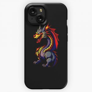 Dragon Art Cool Anime Style Manga Legendary Animals Illustration Gifts For All Dragons Lovers 11 iPhone 15 Slim Phone Case Cover