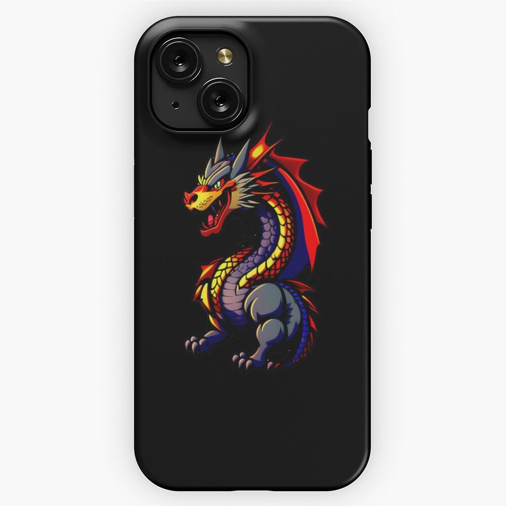 Dragon Art Cool Anime Style Manga Legendary Animals Illustration Gifts For All Dragons Lovers 11 iPhone 15 Slim Phone Case Cover