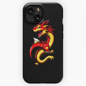 Dragon Art Cool Anime Style Manga Legendary Animals Illustration Gifts For All Dragons Lovers 12 iPhone 15 Slim Phone Case Cover