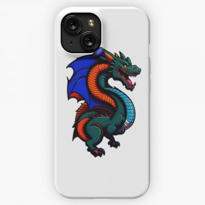 Dragon Art Cool Anime Style Manga Legendary Animals Illustration Gifts For All Dragons Lovers 15 iPhone 15 Slim Phone Case Cover