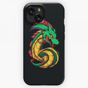 Dragon Art Cool Anime Style Manga Legendary Animals Illustration Gifts For All Dragons Lovers 20 iPhone 15 Slim Phone Case Cover