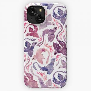 Dragon Fire Pink Purple iPhone 15 Slim Phone Case Cover