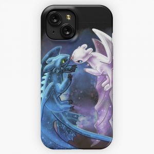 Dragon Heart Starry Dragons Toothless And Light Fury iPhone 15 Slim Phone Case Cover