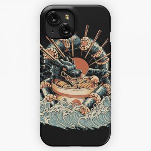 Dragon Sushi Ramen Black Version iPhone 15 Slim Phone Case Cover
