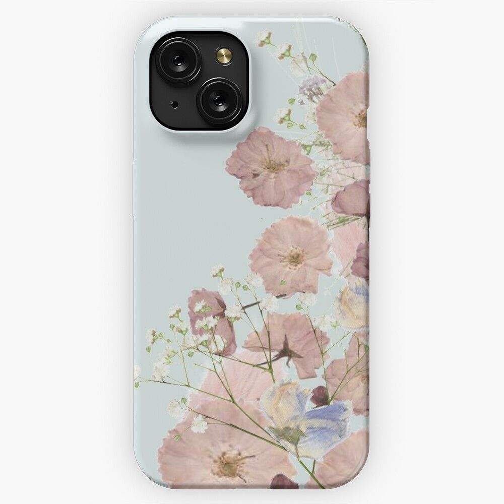 Dried Pressed Flowers Cover Case iPhone 15 Slim Phone Case Cover