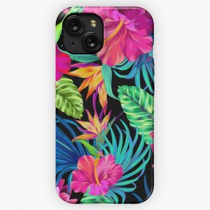 Drive You Mad Hibiscus Pattern iPhone 15 Slim Phone Case Cover