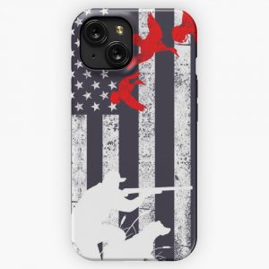 Duck Hunting Flag iPhone 15 Slim Phone Case Cover
