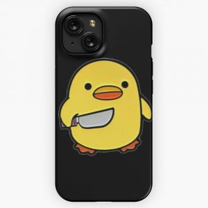 Duck With Knife Funny Meme Angry Bird Danger iPhone 15 Slim Phone Case Cover