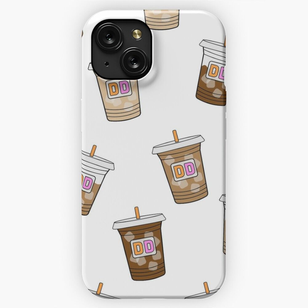Dunkin Iced Coffee Print iPhone 15 Slim Phone Case Cover