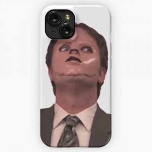 Dwight Schrute Skin Mask iPhone 15 Slim Phone Case Cover
