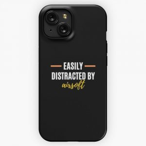 Easily Distracted By Airsoft Perfect Gift For Hobbies iPhone 15 Slim Phone Case Cover