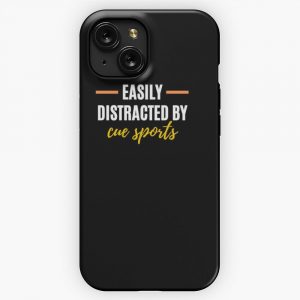 Easily Distracted By Cue Sports Perfect Gift For Hobbies iPhone 15 Slim Phone Case Cover