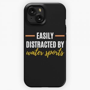 Easily Distracted By Water Sports Perfect Gift For Hobbies Sticker iPhone 15 Slim Phone Case Cover