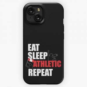 Eat Sleep Athletic Repeat iPhone 15 Slim Phone Case Cover